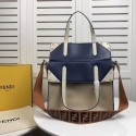 Knockoff Luxury FENDI FLIP REGULAR F8036 blue & cream JH08659Pd89