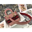 Knockoff MEDIUM LADY D-LITE DIORAMOUR BAG Red Dior Dots Embroidery M0565OBB JH06876np74