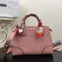 Knockoff Prada Calf leather bag 2025 pink JH05422Tm92