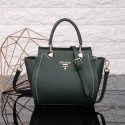 Knockoff Prada Calfskin Leather Tote Bag 8016 green JH05696np74