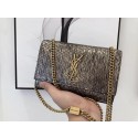 Knockoff SAINT LAURENT Kate Snake Leather croc-embossed Shoulder Bag 474366 Gold JH07865ry98