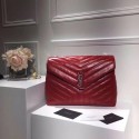 Knockoff SAINT LAURENT Loulou Monogram medium quilted leather shoulder bag 74558 red JH08104Jz41