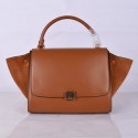 Knockoff Top Celine Trapeze Bag Original Nubuck Leather 8803-7 Brown JH06315wV33