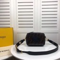 Knockoff Top Fendi MINI CAMERA CASE Multicolor canvas bag 8BF097 black JH08675wV33