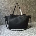 Knockoff VALENTINO Rockstud large tote A0973 black JH09744dO66