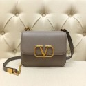 Knockoff VALENTINO VLOCK Origianl leather shoulder bag 0905 grey JH09546pN75