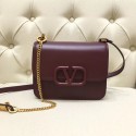 Knockoff VALENTINO VLOCK Origianl leather shoulder bag 0906 Burgundy JH09555PF42