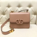 Knockoff VALENTINO VLOCK Origianl leather shoulder bag 0908 pink JH09552Tm92