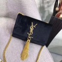 Knockoff Yves Saint Laurent Monogramme Cross-body Shoulder Bag velvet 2826 black JH08153cF44