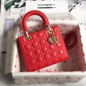 LADY DIOR LAMBSKIN BAG CAL44550 red JH07214Pu45