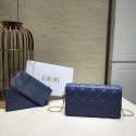 LADY DIOR Sheepskin WALLET C9025A blue JH06996TK61