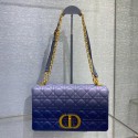 LARGE DIOR CARO BAG Indigo Blue Gradient Cannage Lambskin M9243U JH06707Js85