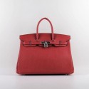 Luxury 2015 Hermes Birkin 35CM H-35 silver hardware red JH01839Zu29