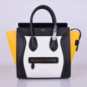 Luxury Celine Luggage Tote Bag 88022 Black&White&Yellow JH06329Zu29