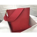 Luxury Celine Seau Sangle Original Calfskin Leather Shoulder Bag 3370 Cherry JH06121Kv15