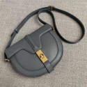 Luxury CELINE SMALL BESACE 16 BAG IN SATINATED CALFSKIN CROSS BODY 188013 GREY JH05960vA83