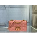 Luxury MEDIUM DIOR CARO BAG Soft Cannage Calfskin M9242 rose JH06742hU18