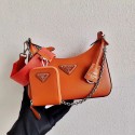 Luxury Prada Saffiano leather mini shoulder bag 2BH204 orange JH04972hU18