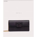 Luxury VALENTINO Origianl Leather Bag V0018 black JH09661Kv15