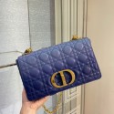 MEDIUM DIOR CARO BAG Soft Cannage Calfskin C8618 blue JH06708Ce27