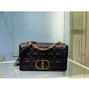 MEDIUM DIOR CARO BAG Soft Cannage Calfskin M9242 black JH06745jk50