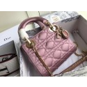 MINI LADY DIOR SATIN BAG M424 Pink Purple JH07201WA43