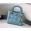 MINI LADY DIOR Velvet BAG M424 light blue JH07197pO91