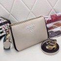 New Prada leather shoulder bag 66136 white JH05294IR98