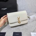 New SOLFERINO MEDIUM SATCHEL IN BOX SAINT LAURENT LEATHER Y63435 white JH07744DL25