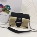 Prada Cahier calf leather bag 1BH018 gold JH05392Iw51