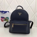 Prada Calf leather backpack 2819 dark blue JH05295Aa30