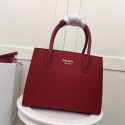 Prada Calf leather bag 1BA050 red&grey JH05406Xy49