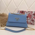 Prada Calf leather shoulder bag 82501 sky blue JH05230Nm15