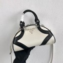 Prada Calf skin tote 1BD071 white&black JH05116rC81