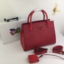 Prada Calfskin Leather Shoulder Bag 1BA155-1 red JH05326bz77