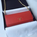 Prada Calfskin Leather Shoulder Bag 1BP290 red JH05323Gh26