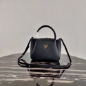 Prada Deer skin bag tote 1BC145 black JH04899xT17