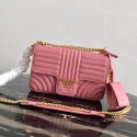 Prada Diagramme medium leather bag 1BD108 pink JH05240jn49