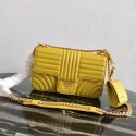 Prada Diagramme medium leather bag 1BD108 yellow JH05238bT70