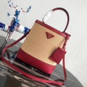 Prada Double Medium bag 1BA210 red JH05318gt51