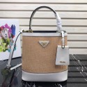 Prada Double Medium bag 1BA210 White JH05249fj51