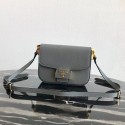 Prada Embleme Saffiano leather bag 1BD217 grey JH05168fN93