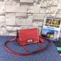 Prada Etiquette Messenger Bag Calfskin Leather 1BD082 red JH05704xA12