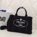 Prada Fabric Printed Tote BN2439 black JH05491UZ79