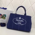 Prada Fabric Printed Tote BN2439 blue JH05490ZL98