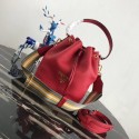 Prada Leather bucket bag 1BE018 red JH05354Ac56