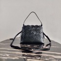 Prada Leather Prada Tress Handbag 1BA290 black JH04900ZL98