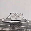 Prada Leather Prada Tress Shoulder Bag 1BD246 white JH04928Nr89