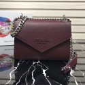 Prada Monochrome Saffiano leather bag 1BD127 fuchsia JH05521iv85