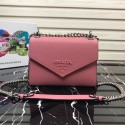 Prada Monochrome Saffiano leather bag 1BD127 pink JH05527Js85